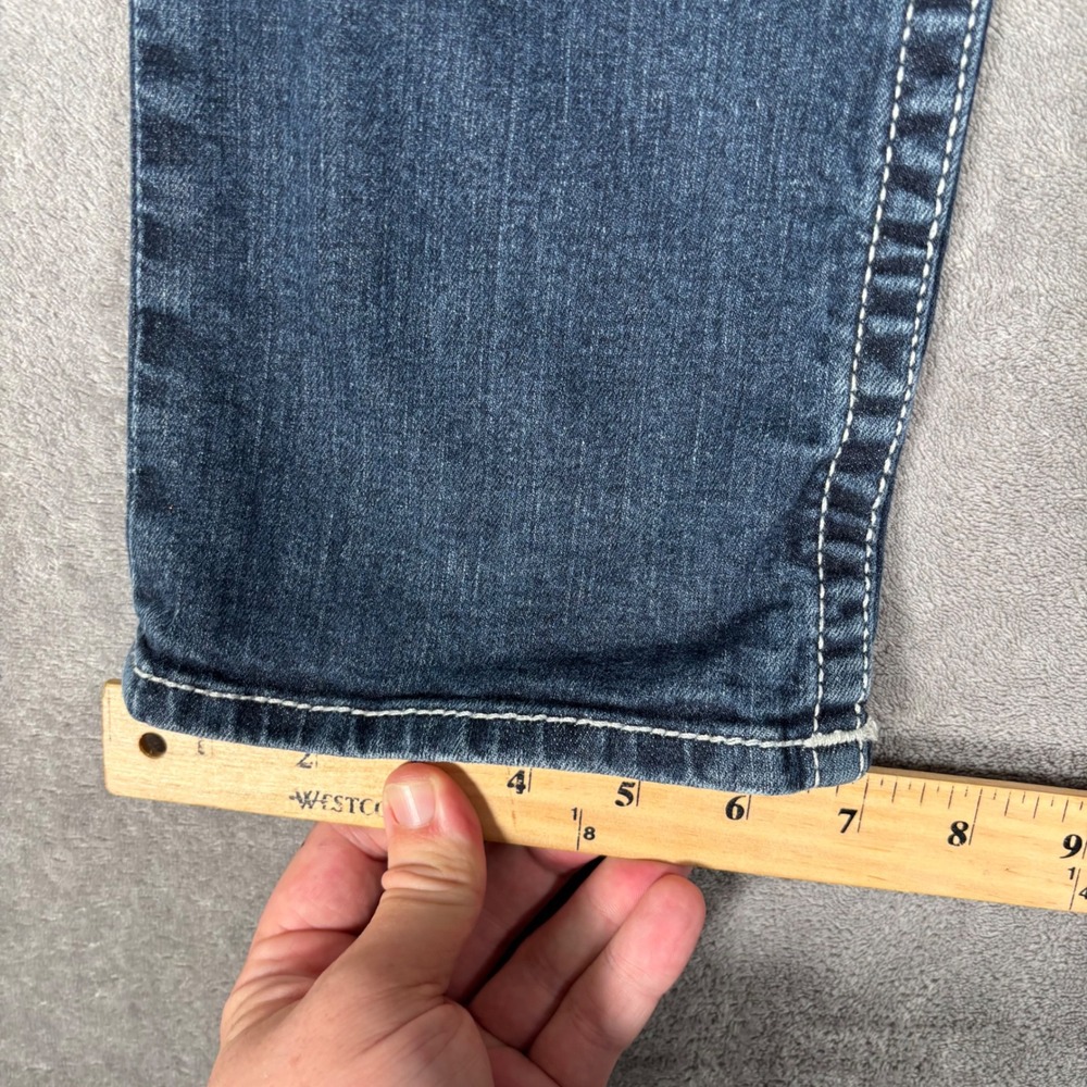 Vintage True Religion Womens Jeans Size 28 Dark Wash USA Rhinestone Embellished - Picture 16 of 16